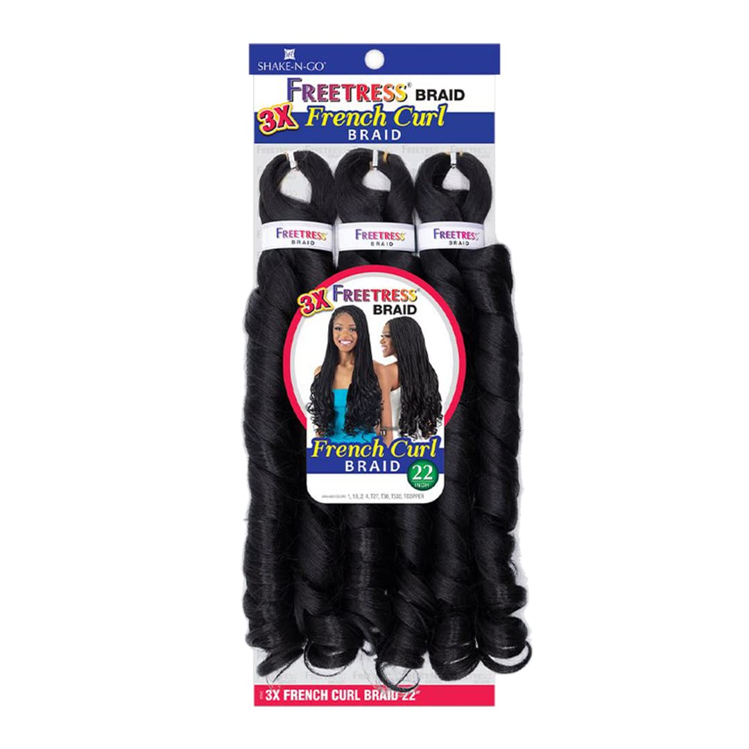 FREETRESS 3X FRENCH CURL BRAID 22" (Multi Pack)