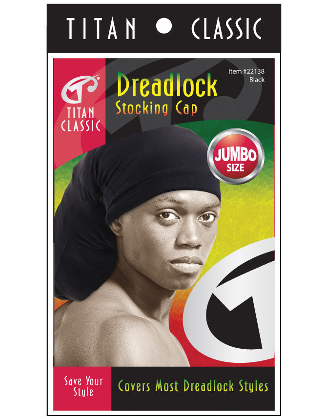 Titan - Dreadlock Stocking Cap #22138 (Jumbo / BLK)
