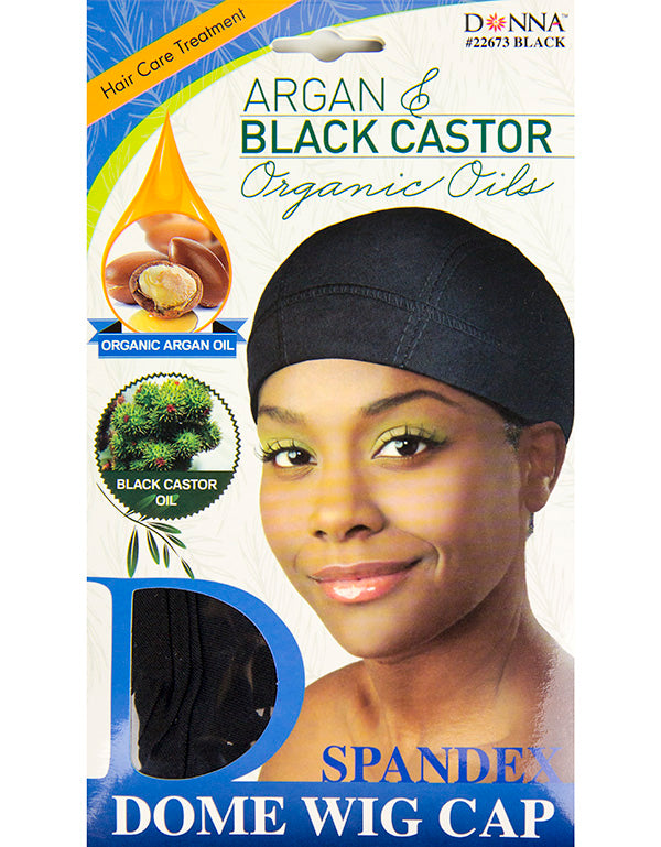 Donna - Organic Spandex Dome Wig Cap 22673 (BLACK)