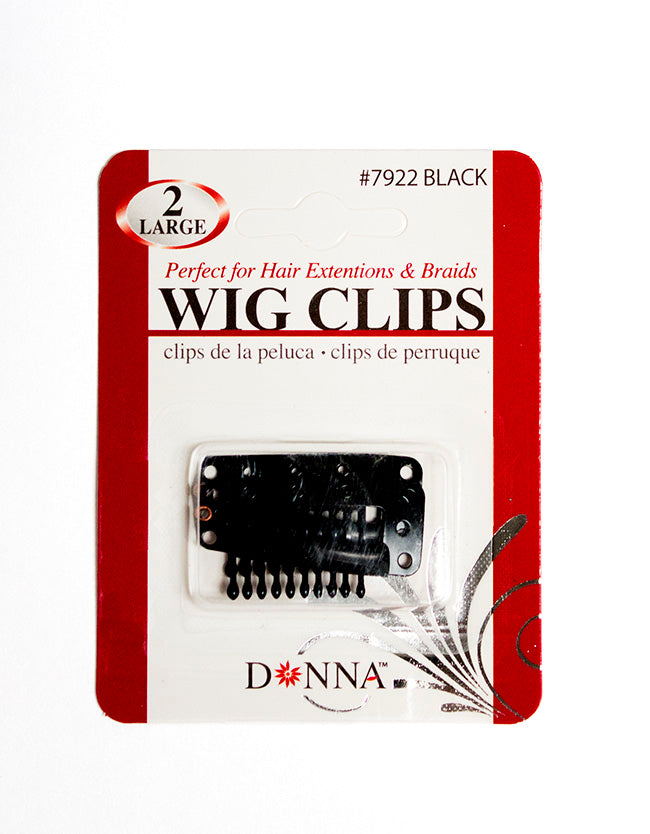 Donna - Wig Clips (Large / Black / 2 pcs) #7922