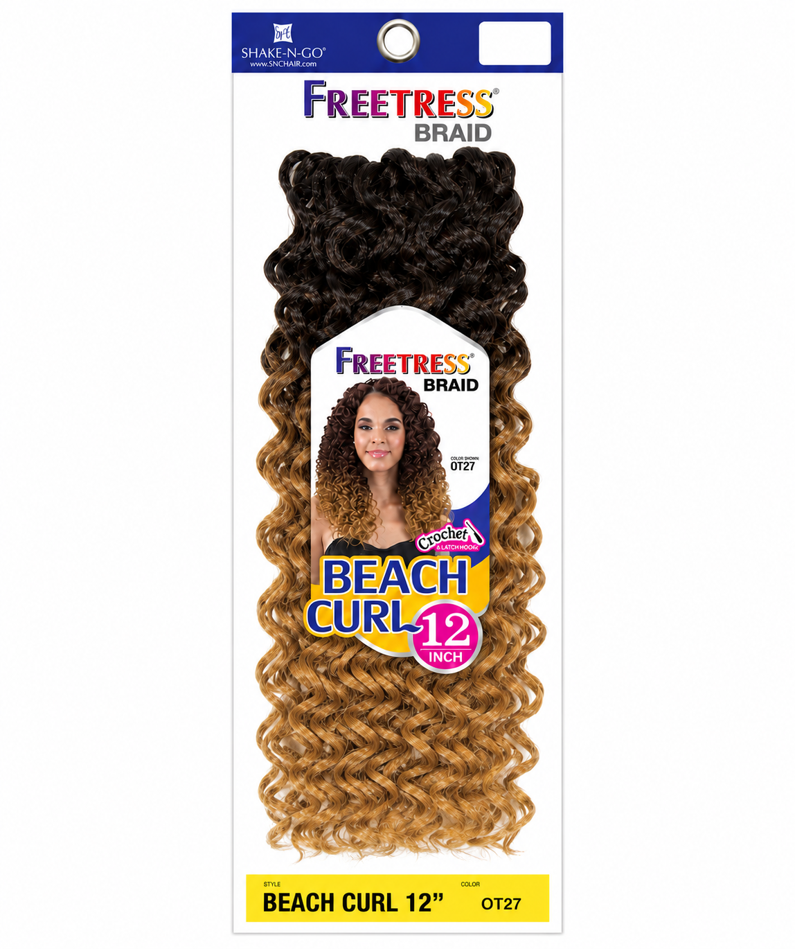 SHAKE-N-GO - FREETRESS BRAID BEACH CURL 12"