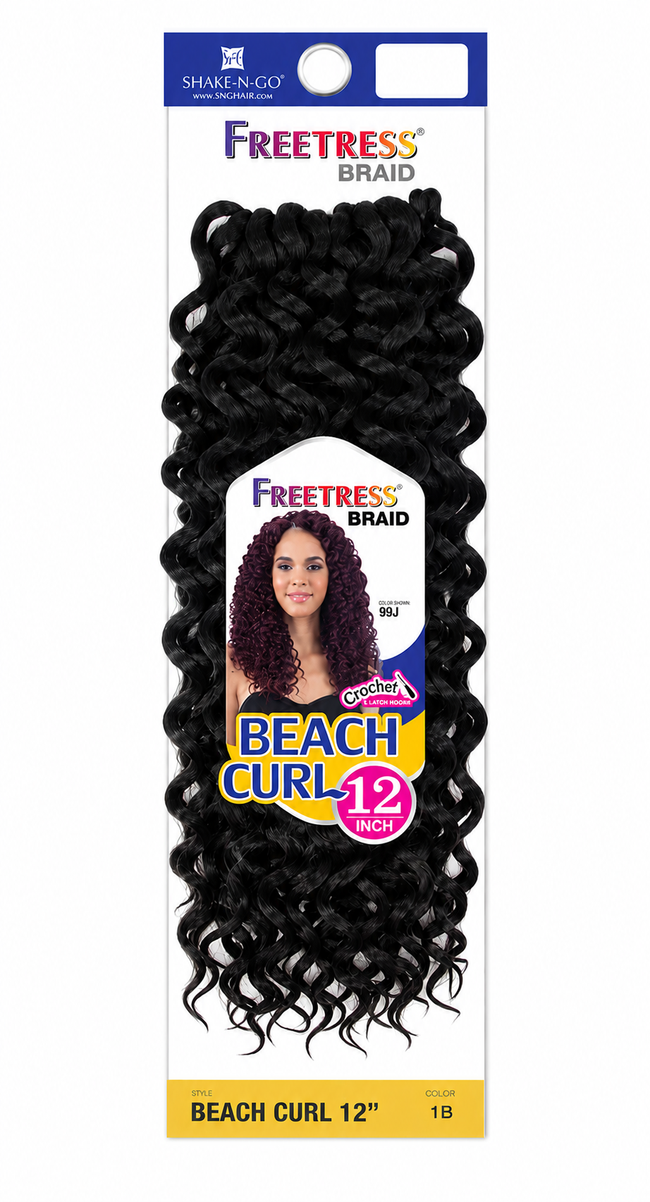 SHAKE-N-GO - FREETRESS BRAID BEACH CURL 12"