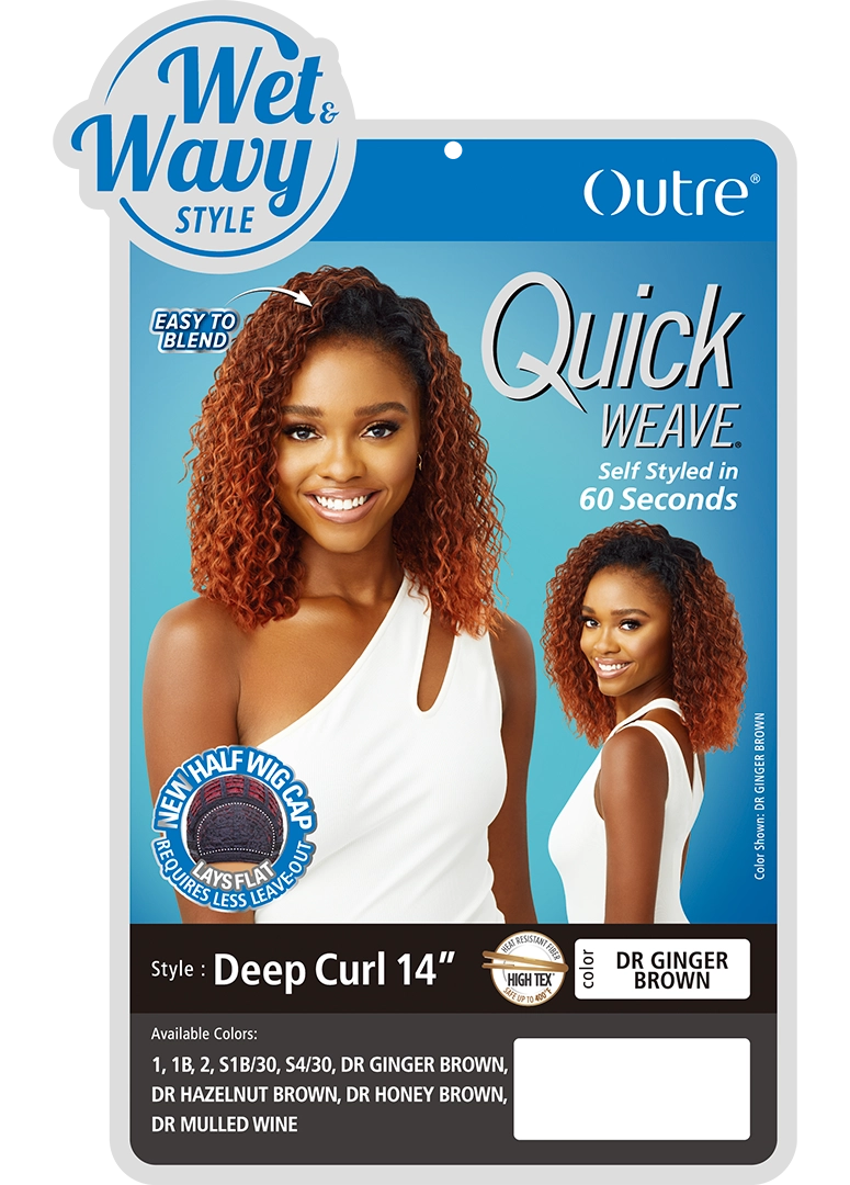Outre - Quick Weave Half Wig DEEP CURL 14"