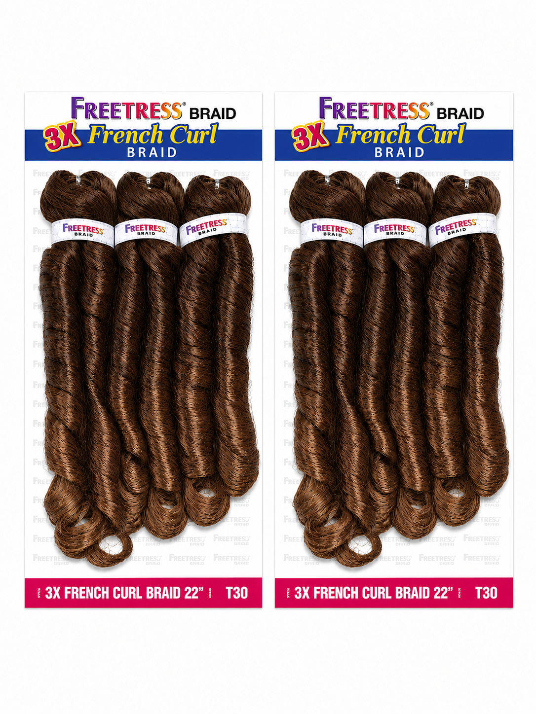 FREETRESS 3X FRENCH CURL BRAID 22" (Multi Pack)