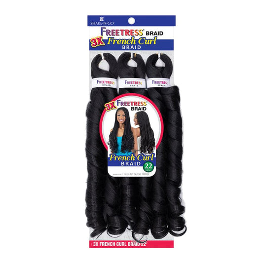 FREETRESS 3X FRENCH CURL BRAID 22" (Multi Pack)