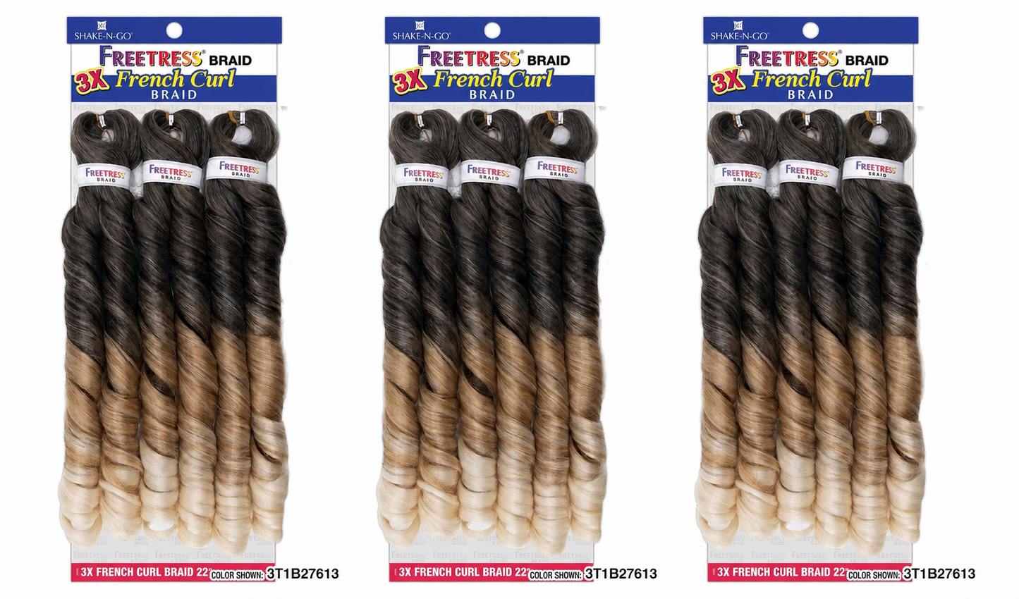 FREETRESS 3X FRENCH CURL BRAID 22" (Multi Pack)