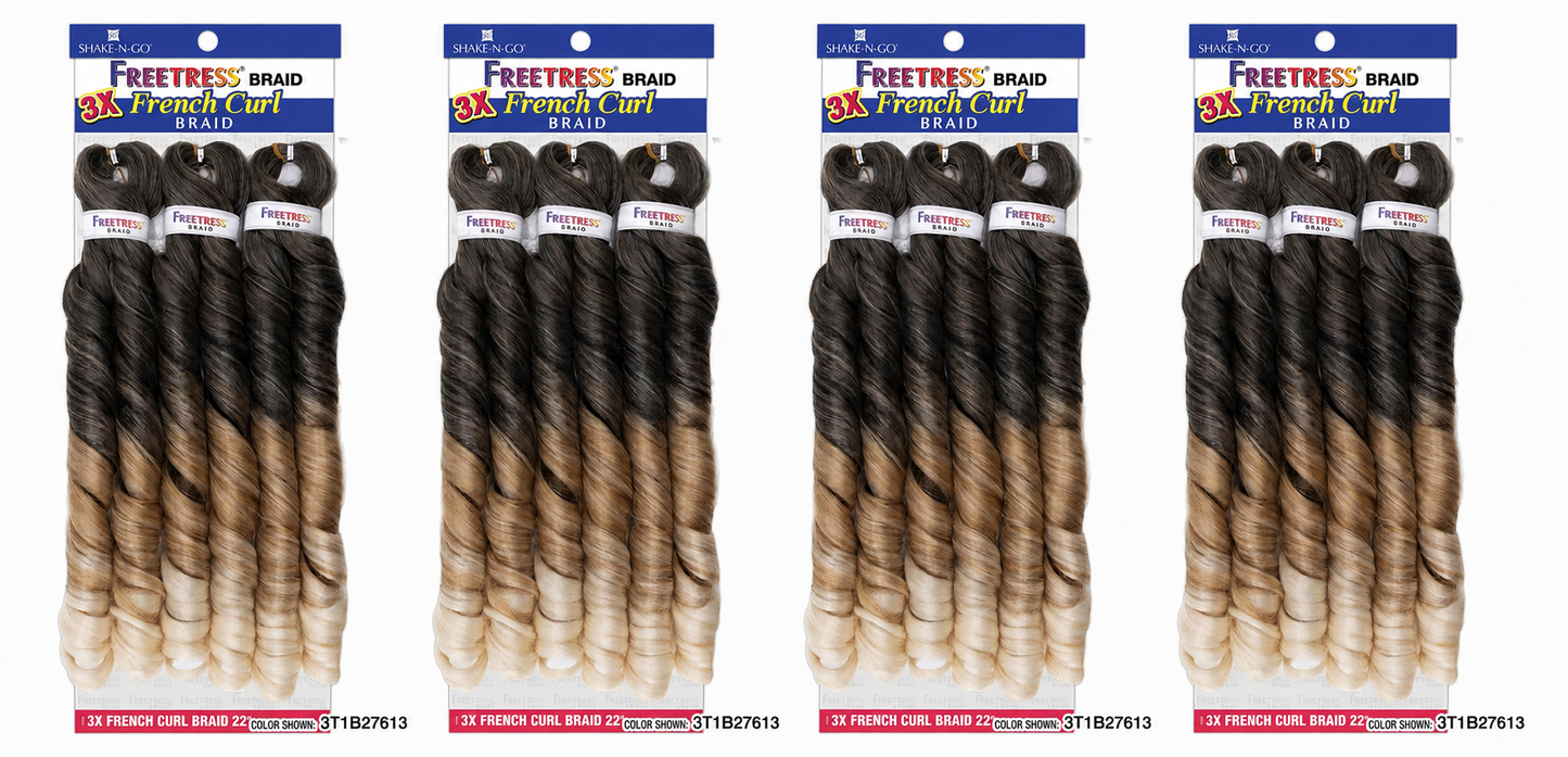FREETRESS 3X FRENCH CURL BRAID 22" (Multi Pack)