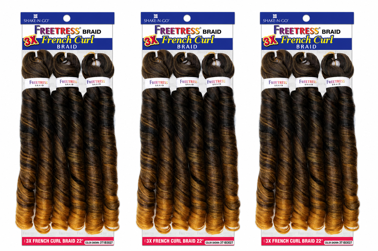 FREETRESS 3X FRENCH CURL BRAID 22" (Multi Pack)