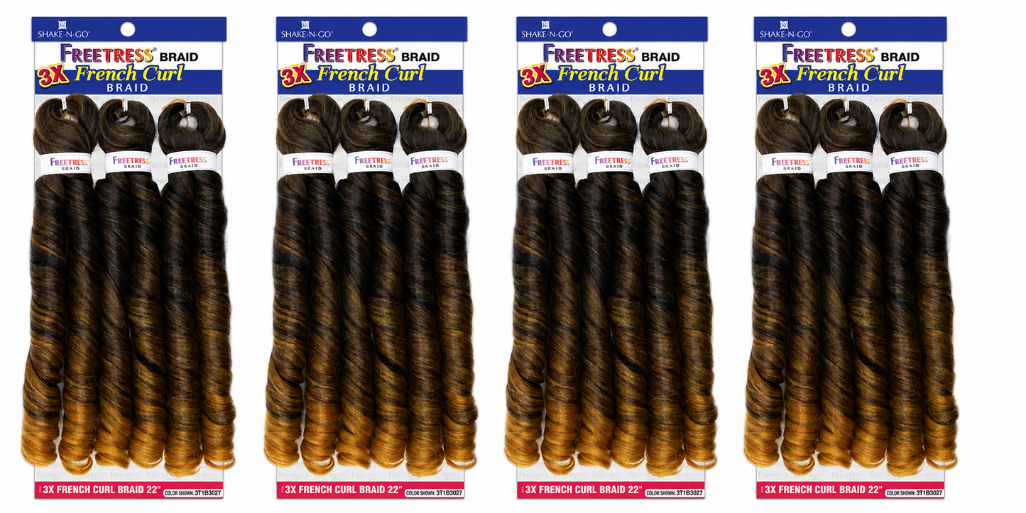 FREETRESS 3X FRENCH CURL BRAID 22" (Multi Pack)