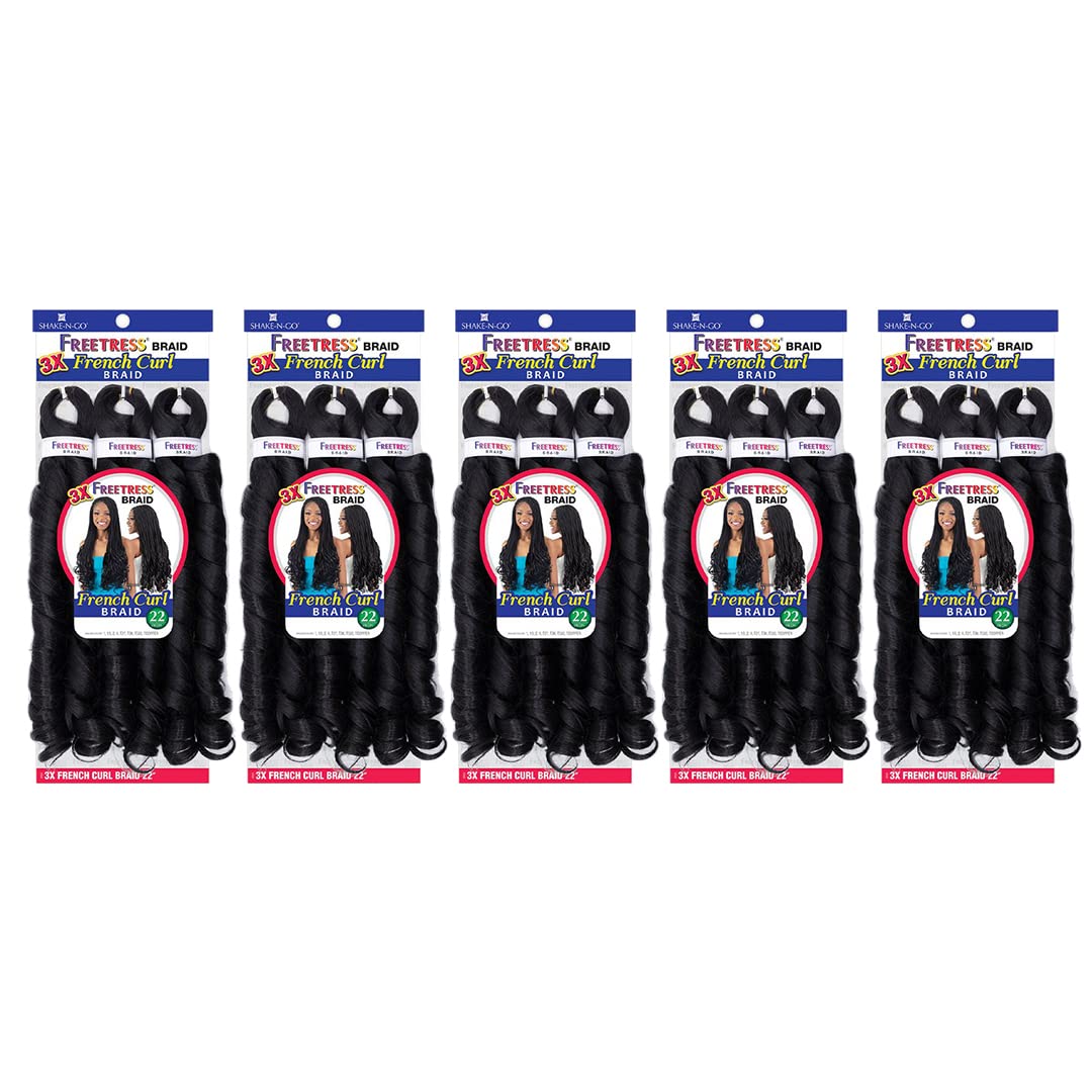FREETRESS 3X FRENCH CURL BRAID 22" (Multi Pack)