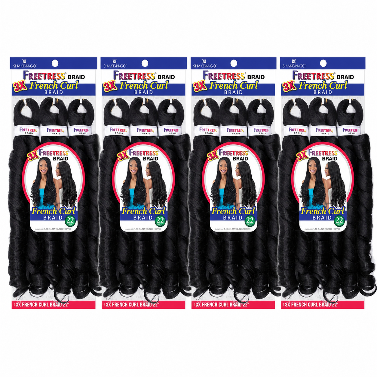 FREETRESS 3X FRENCH CURL BRAID 22" (Multi Pack)