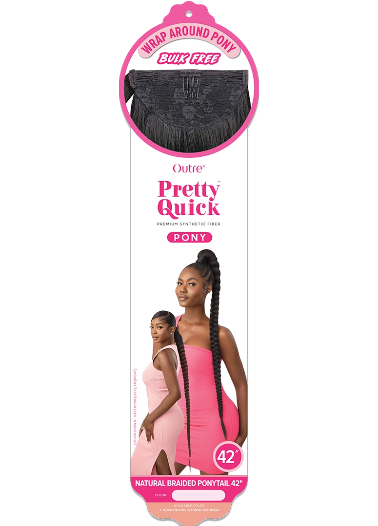 Outre - Pretty Quick NATURAL BRAIDED PONYTAIL 42"