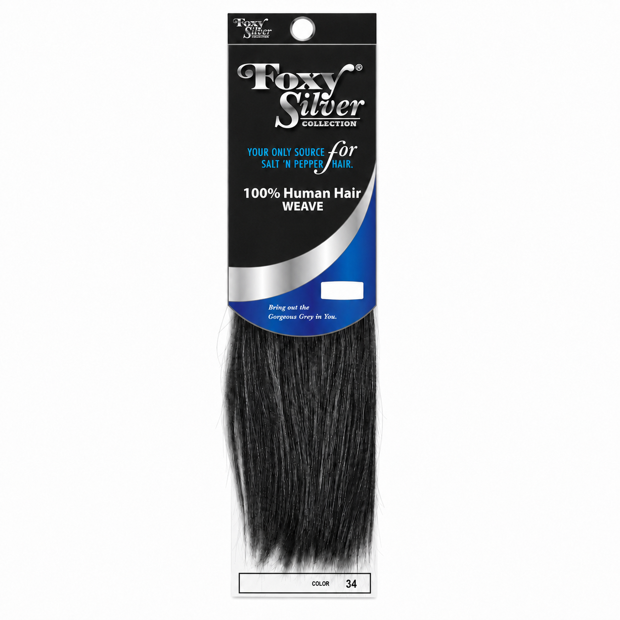Foxy Silver - Human Hair Weave Yaki Straight 8" (Multi-Pack)