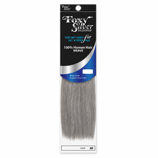Foxy Silver - Human Hair Weave Yaki Straight 8" (Multi-Pack)