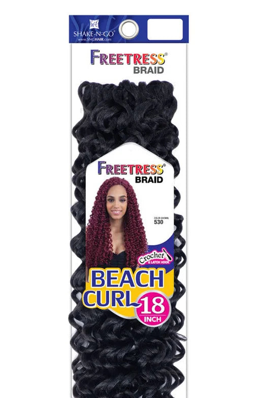 SHAKE-N-GO - FREETRESS BRAID BEACH CURL 18"