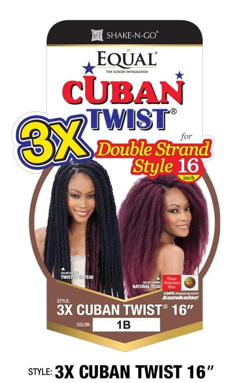 SHAKE-N-GO - EQUAL 3X CUBAN TWIST 16"