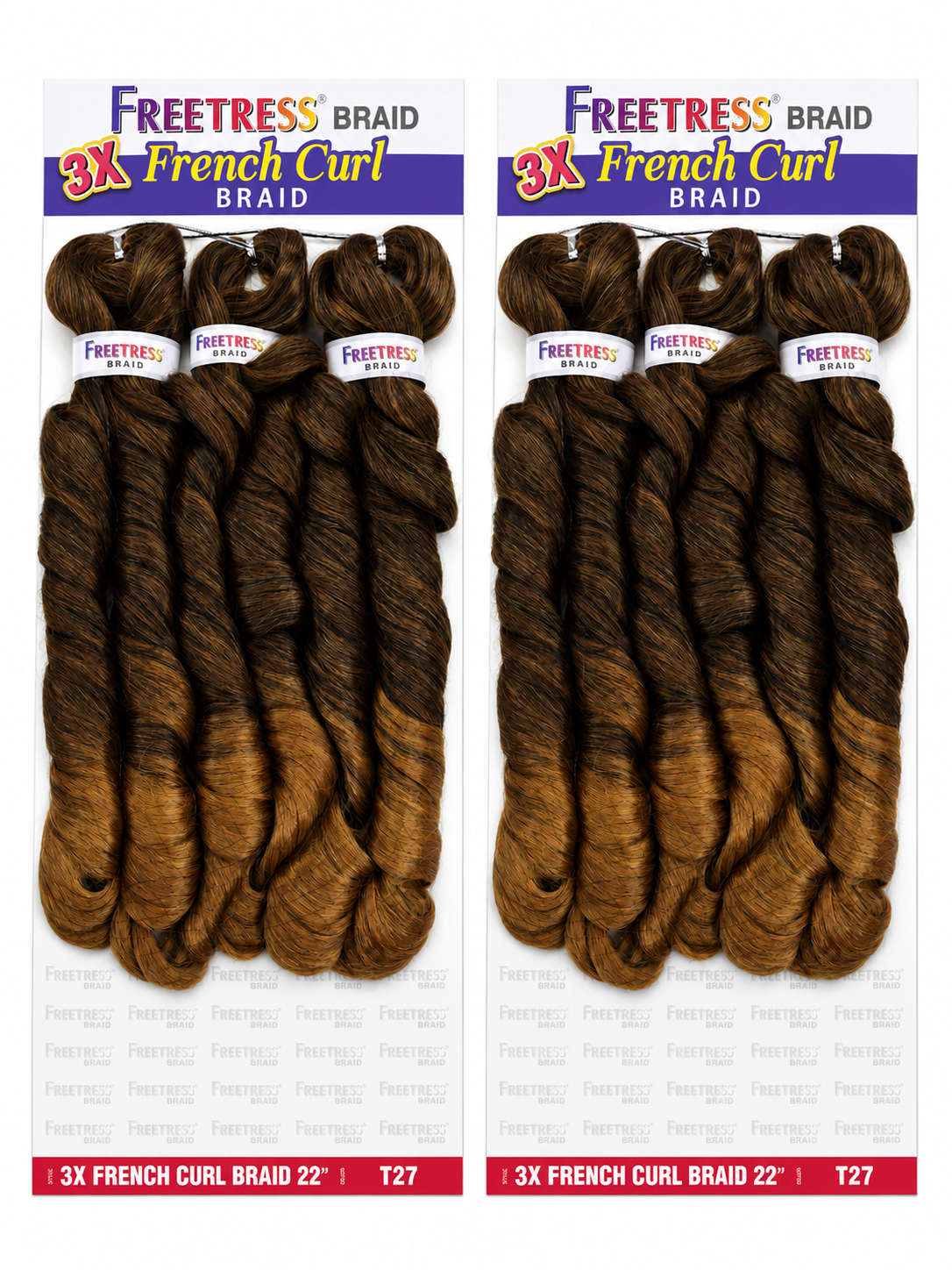 FREETRESS 3X FRENCH CURL BRAID 22" (Multi Pack)