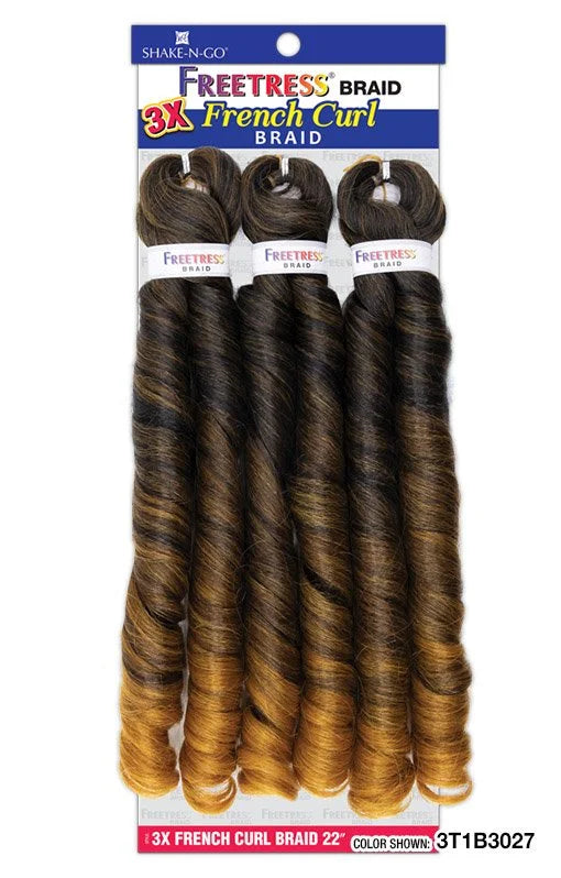 FREETRESS 3X FRENCH CURL BRAID 22" (Multi Pack)