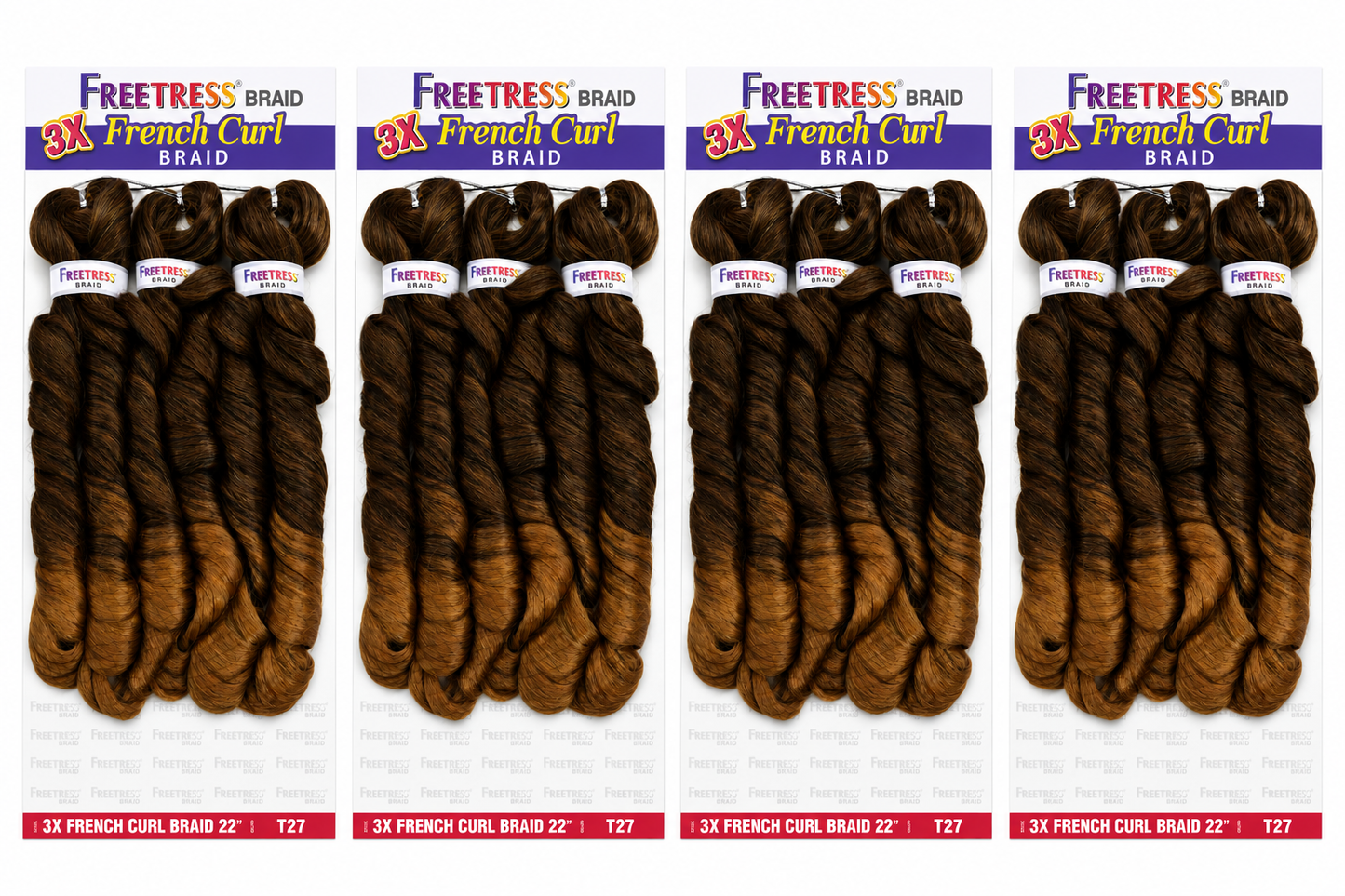 FREETRESS 3X FRENCH CURL BRAID 22" (Multi Pack)