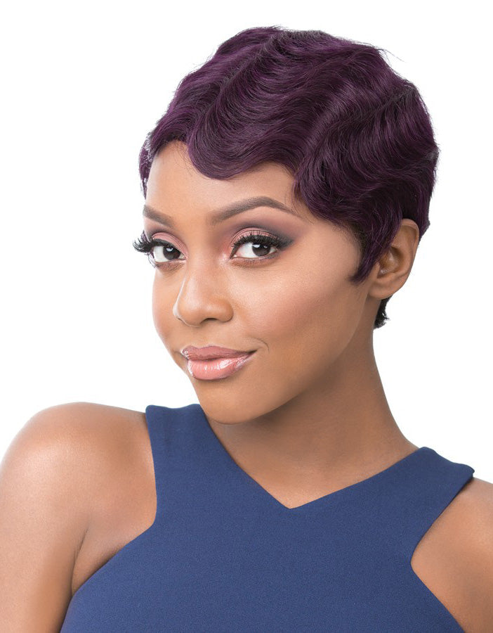 It's a cap weave - 100% Human Hair Wig HH NUNA