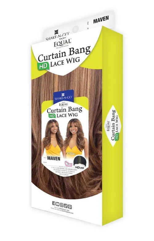 SHAKE-N-GO Freetress EQUAL - Curtain Bang Lace Wig MAVEN